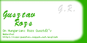 gusztav rozs business card